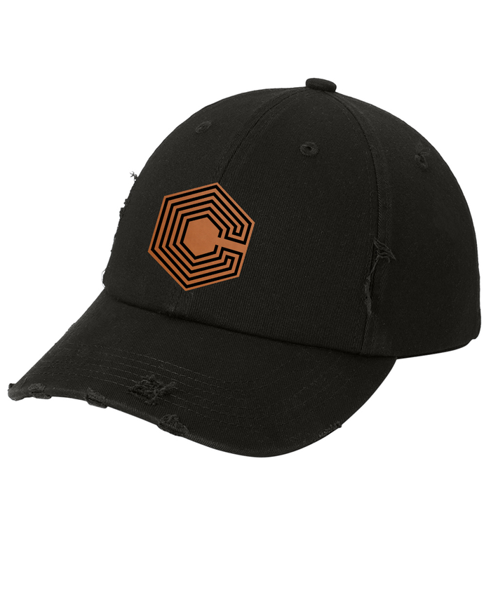 Flight Club Cap · Washed Black Filled Logo